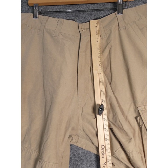 VTG Abercrombie & Fitch Mens 30 Paratrooper Cargo Pants Khaki Pockets Y2K 90s - Picture 4 of 12